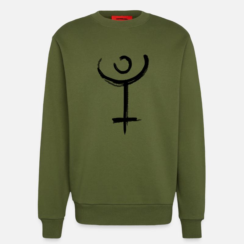 Pluto Astrologie Symbol - Sweatshirt - made by SPREAD  - MOSS GREEN