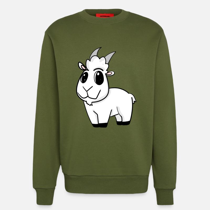Ziege Ziegenbock Bock - Sweatshirt - made by SPREAD  - MOSS GREEN