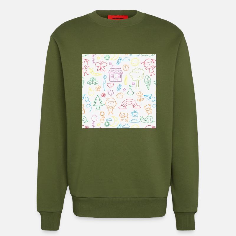 Schule - Sweatshirt - made by SPREAD  - MOSS GREEN