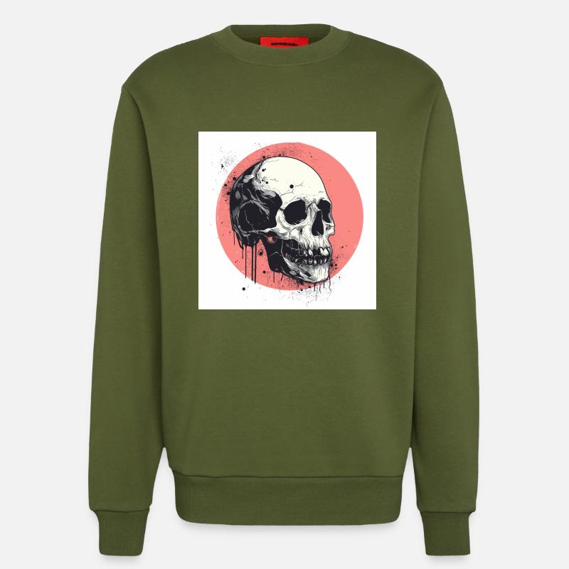 Schädel - Sweatshirt - made by SPREAD - MOSS GREEN