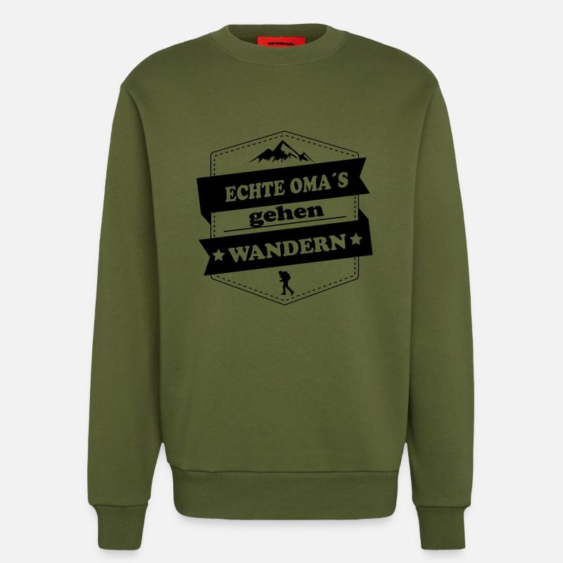 echte oma´s gehen Wandern - Sweatshirt - made by SPREAD  - MOSS GREEN