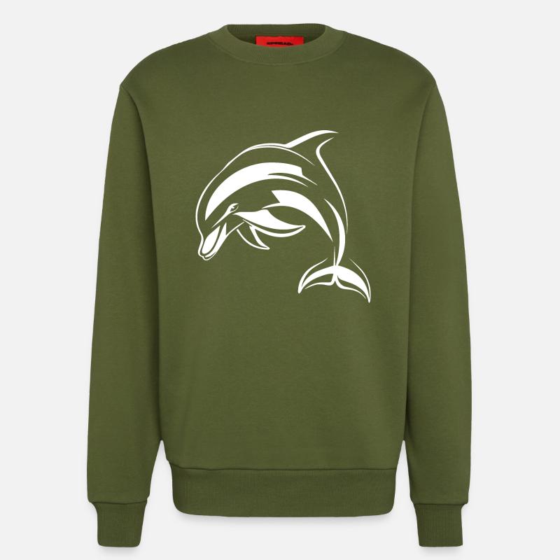 Delfin - Sweatshirt - made by SPREAD  - MOSS GREEN
