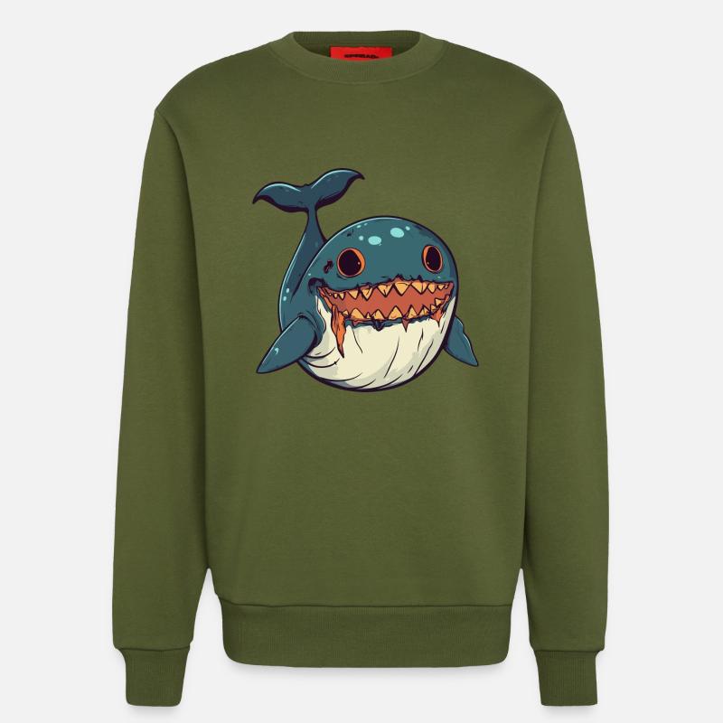 Wal Halloween Zombie - Sweatshirt - made by SPREAD  - MOSS GREEN