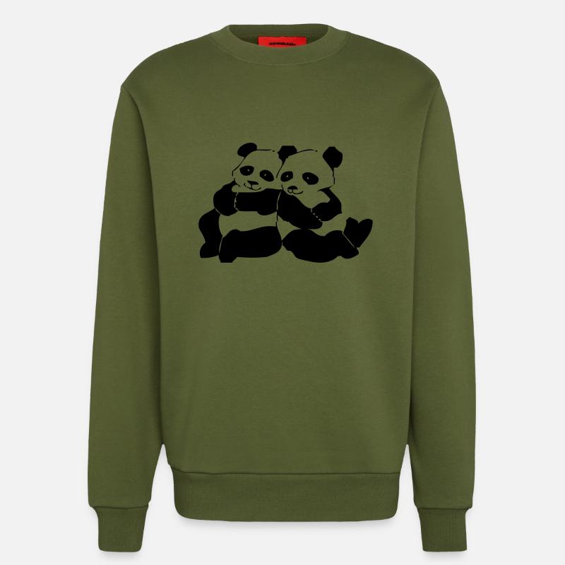 Panda - Sweatshirt - made by SPREAD  - MOSS GREEN
