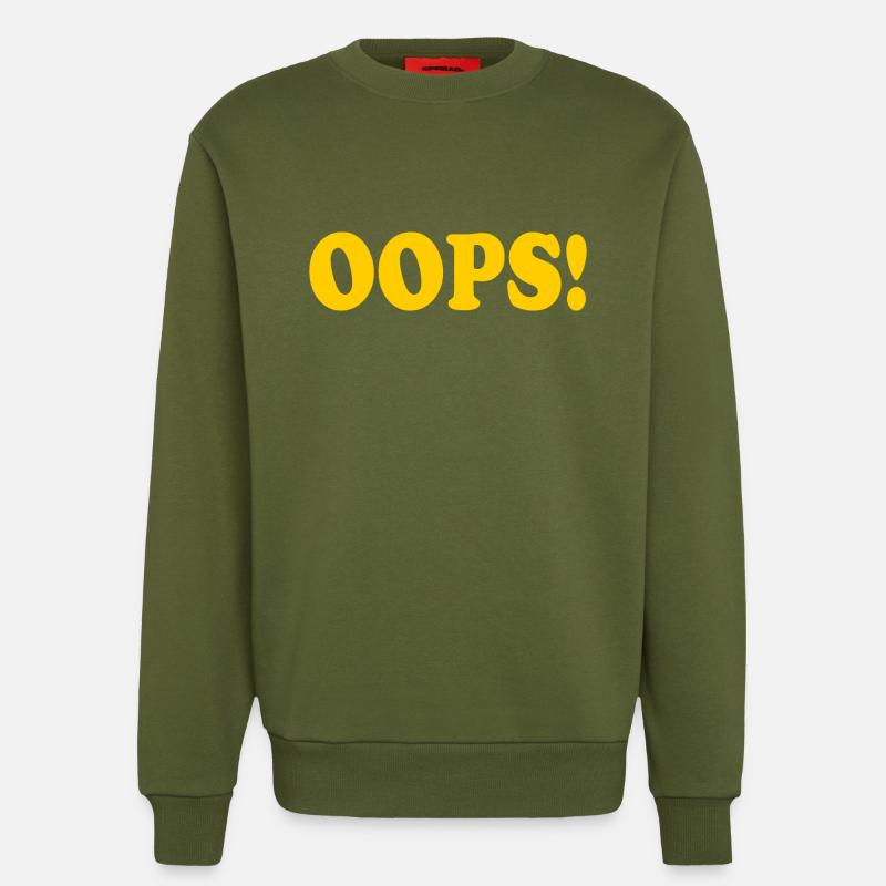 Oops - Sweatshirt - made by SPREAD  - MOSS GREEN