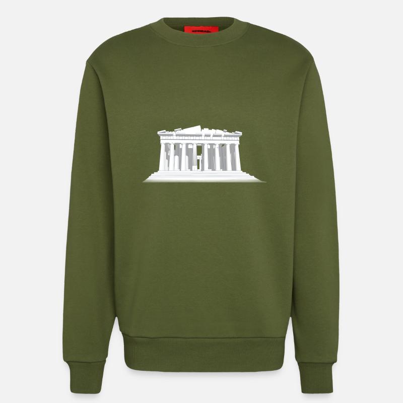 PARTHENON - Sweatshirt - made by SPREAD - MOSS GREEN