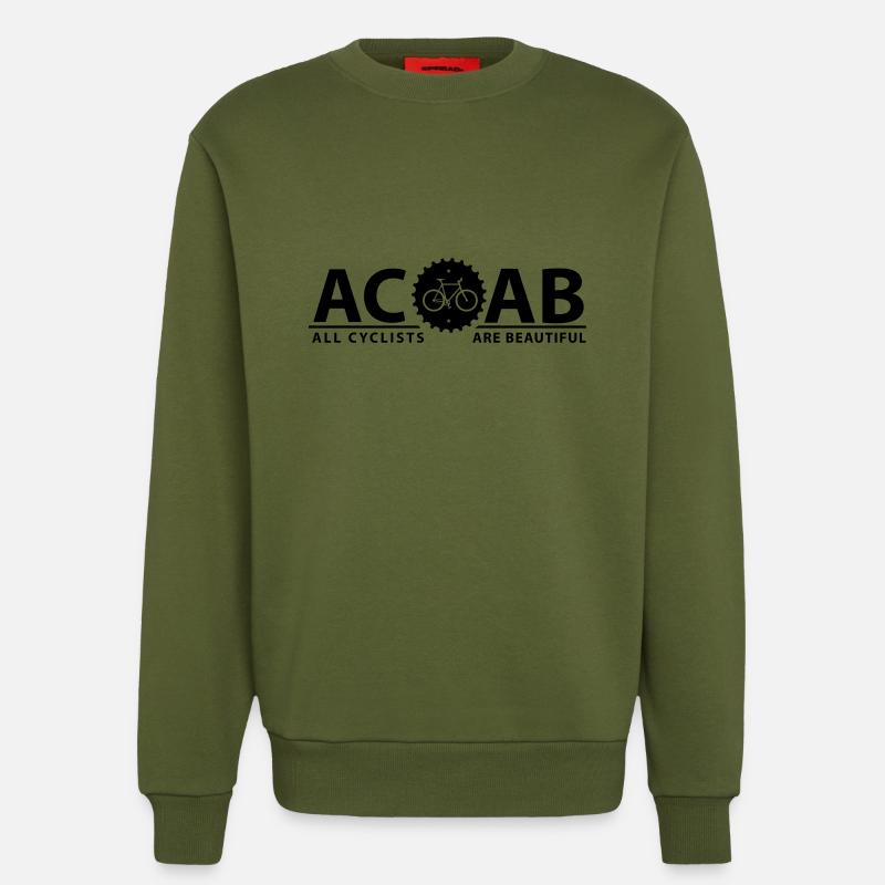 ACAB ALL CYCLISTS - Sweatshirt - made by SPREAD  - MOSS GREEN