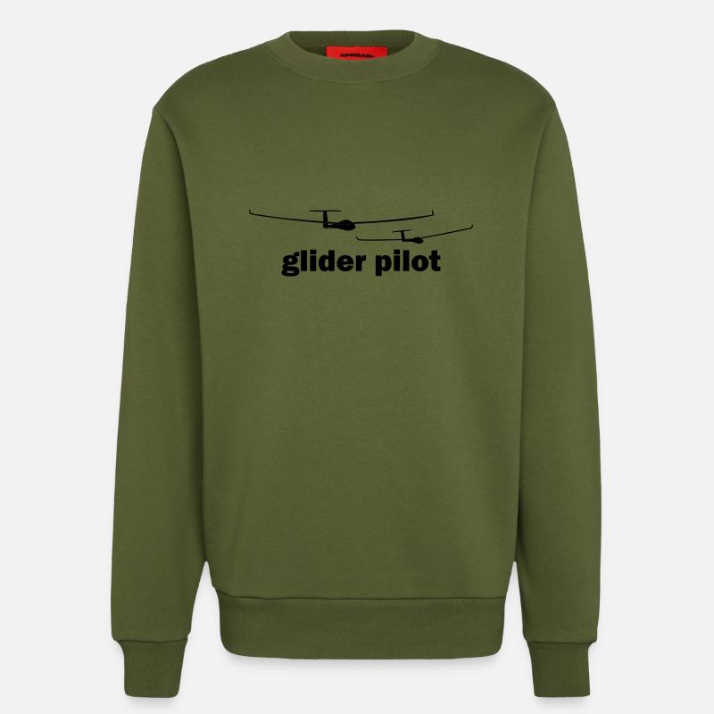 glider pilot - Sweatshirt - made by SPREAD  - MOSS GREEN