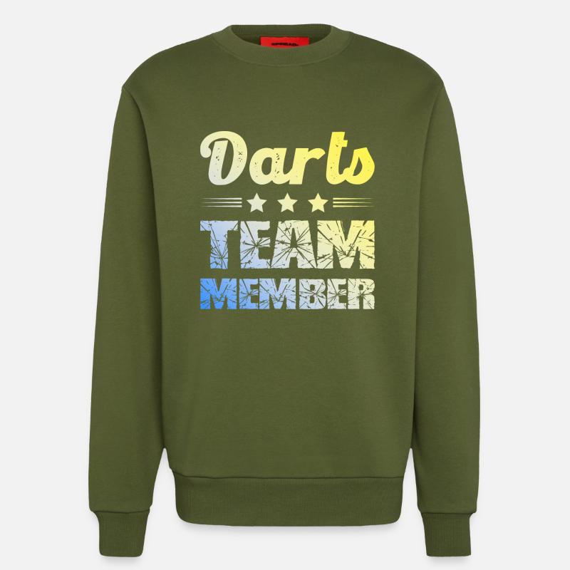 Équipe de fléchettes - Sweat bio décontracté fabriqué en UE - MOSS GREEN