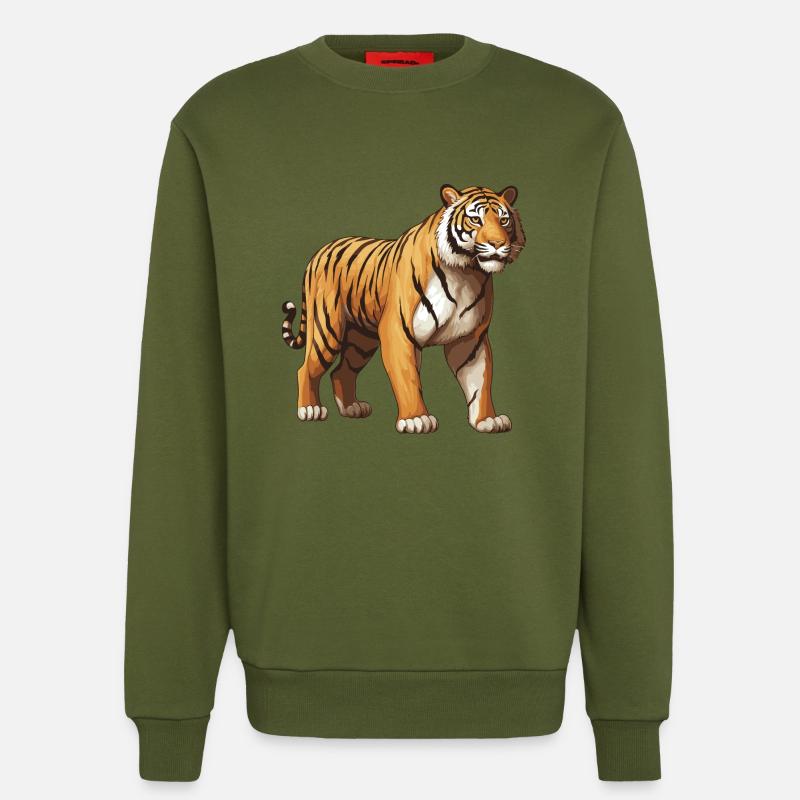 Tiger Tier - Sweatshirt - made by SPREAD  - MOSS GREEN