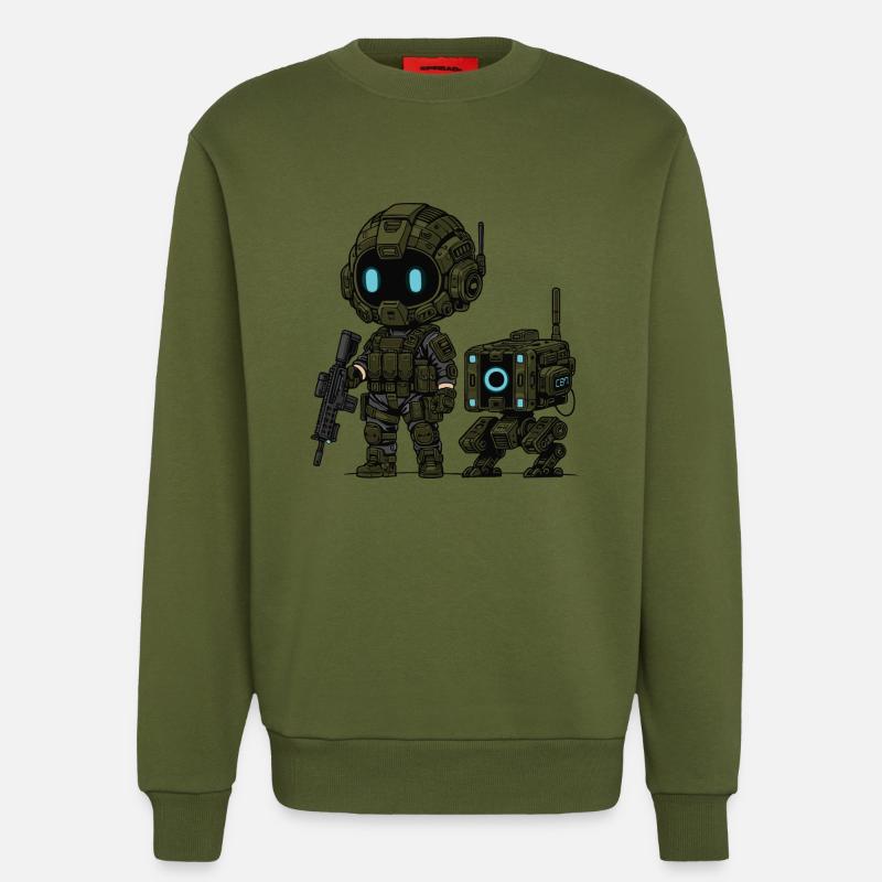 Nova-Sentinel mit Sidekick Byte! - Sweatshirt - made by SPREAD  - MOSS GREEN