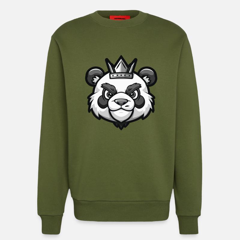 Panda Crown - Sweatshirt - made by SPREAD - MOSS GREEN