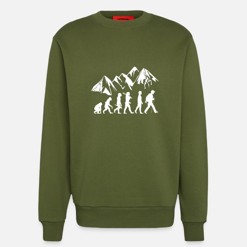 Wandern Evolution - Sweatshirt - made by SPREAD  - MOSS GREEN