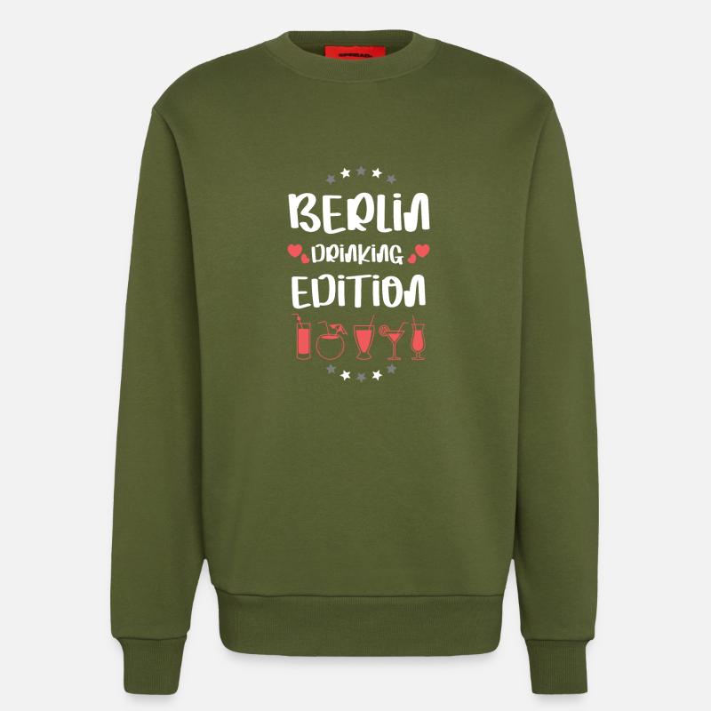 Berlin Drinking Team - Sweatshirt - made by SPREAD  - MOSS GREEN