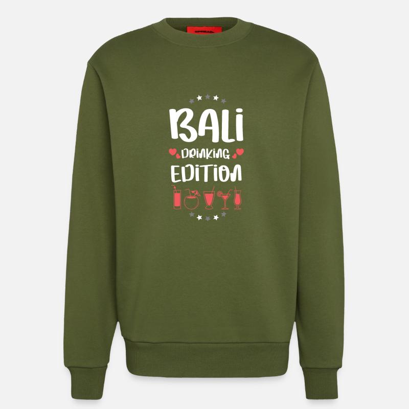 Bali Drinking Team - Sweatshirt - made by SPREAD  - MOSS GREEN