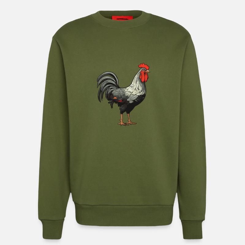 Hahn Tier - Sweatshirt - made by SPREAD - MOSS GREEN