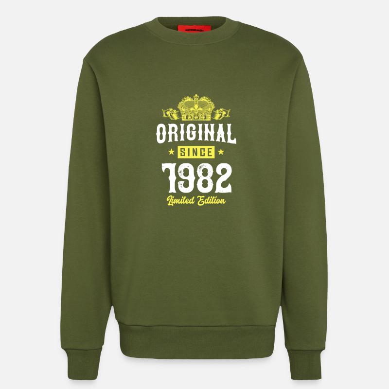 1982 Édition limitée - Sweat bio décontracté fabriqué en UE - MOSS GREEN