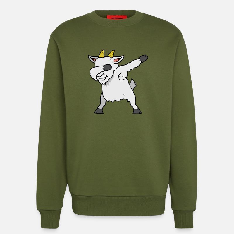 Dabbing Dab Ziege Ziegenbock - Sweatshirt - made by SPREAD  - MOSS GREEN