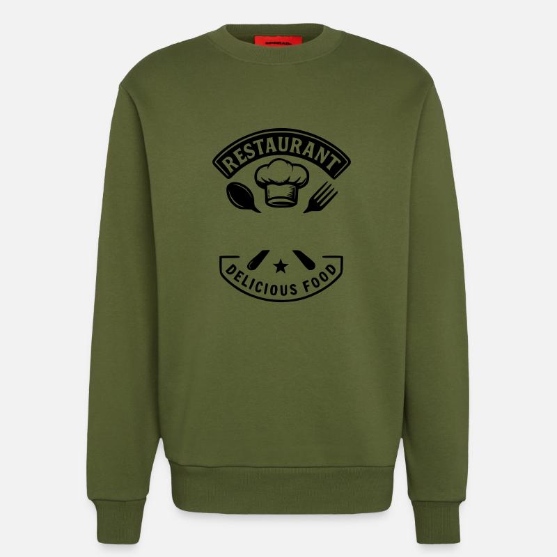Restaurant leckeres Essen - NAME - Sweatshirt - made by SPREAD - MOSS GREEN