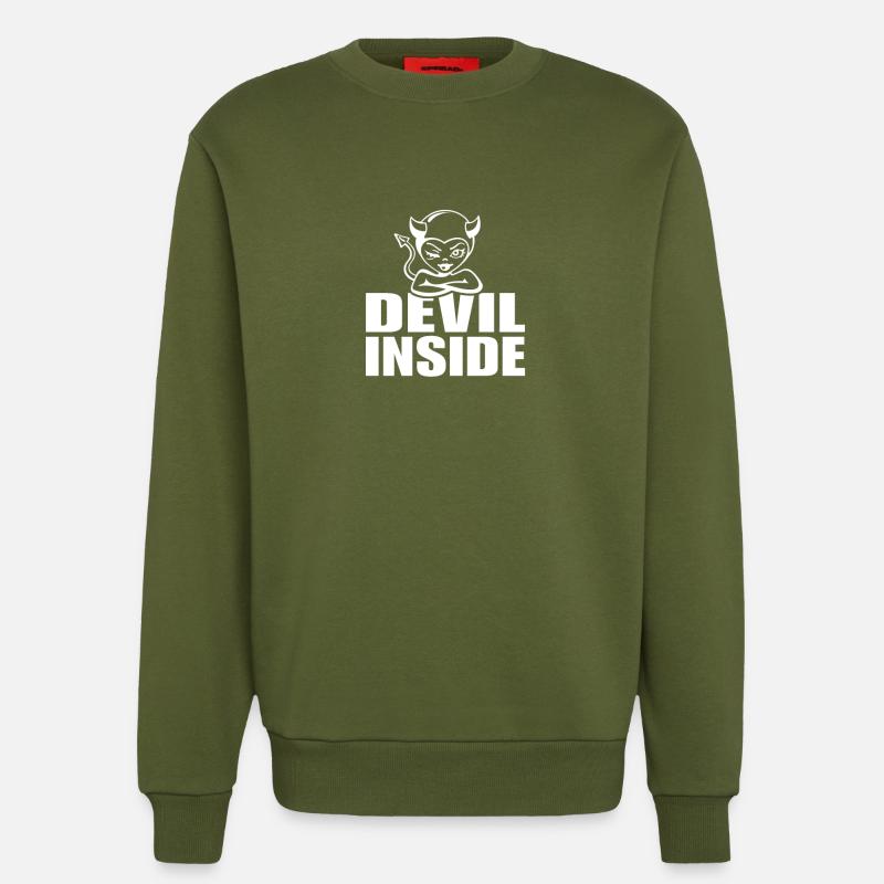 Devil-Inside - Sweatshirt - made by SPREAD  - MOSS GREEN