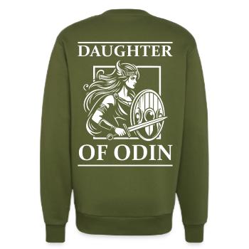 Wikinger Schildmaid Design – Stark & Mutig - Sweatshirt - made by SPREAD  - MOSS GREEN - Hinten