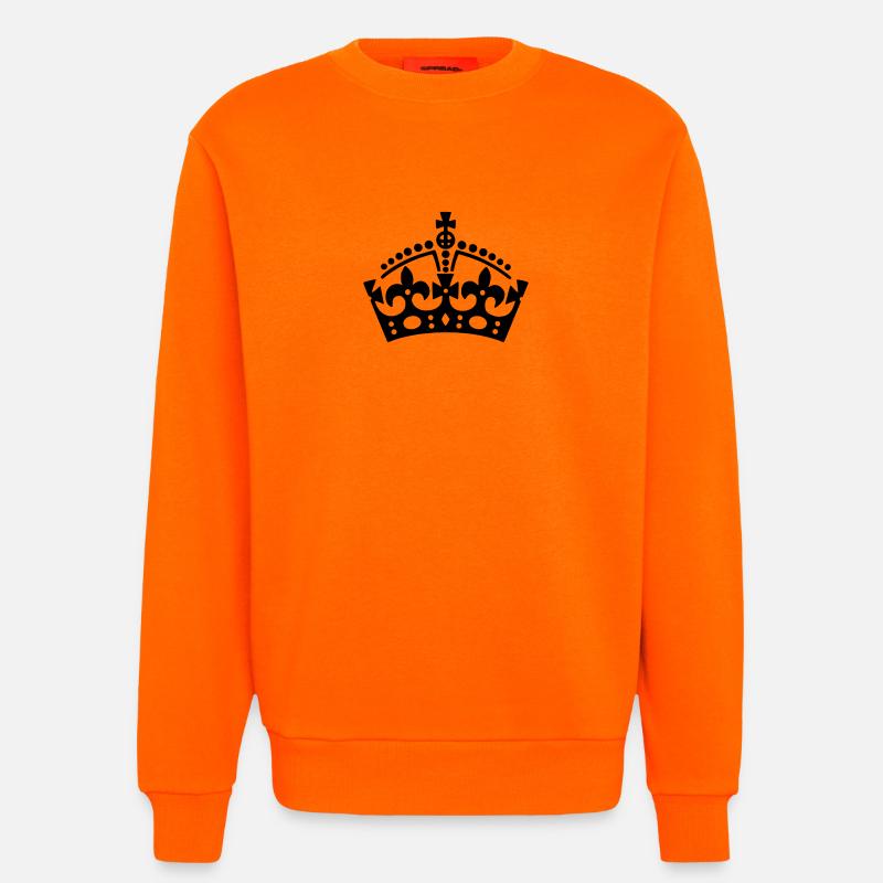 Keep Calm Krone / crown - Sweatshirt - made by SPREAD  - SUNSET ORANGE