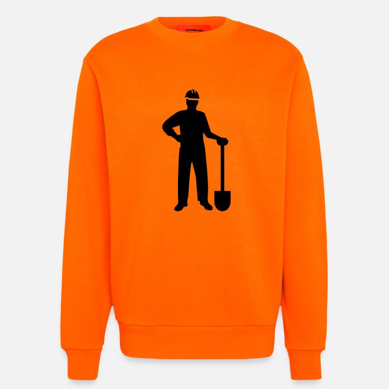 Bauarbeiter - Sweatshirt - made by SPREAD  - SUNSET ORANGE