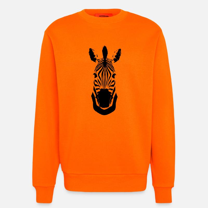 Zebra - Sweatshirt - made by SPREAD  - SUNSET ORANGE