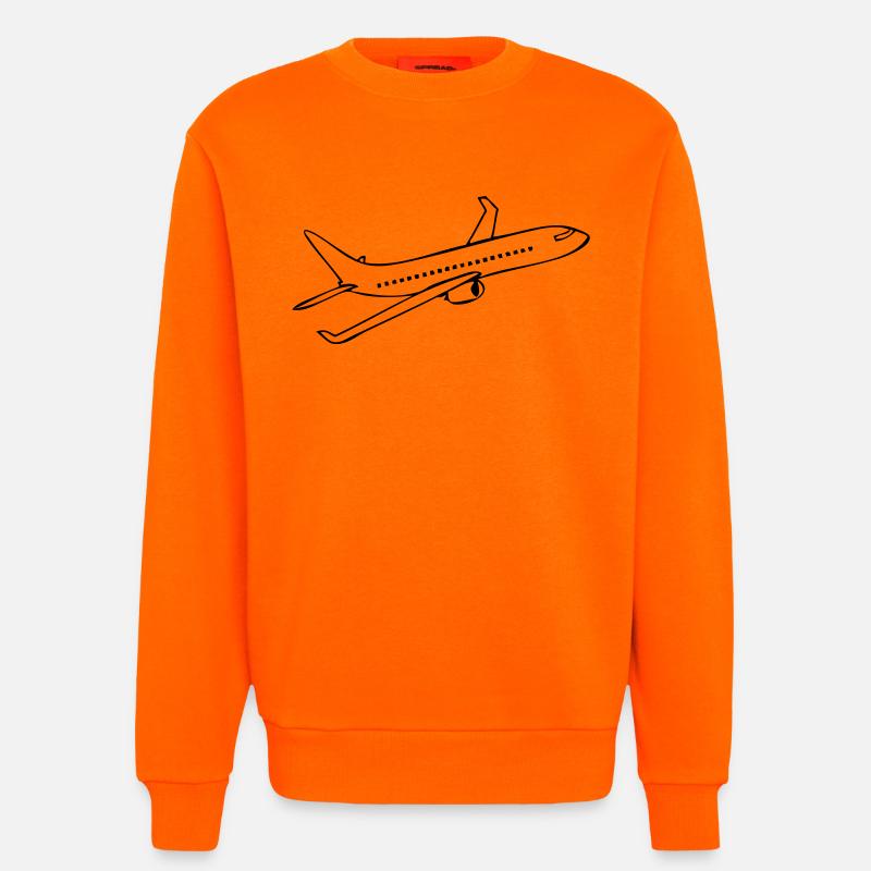 Flugzeug - Sweatshirt - made by SPREAD  - SUNSET ORANGE