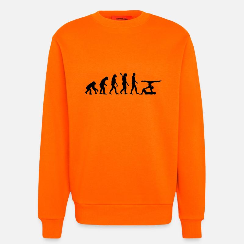 Evolution Acrobatics - Sweatshirt - made by SPREAD  - SUNSET ORANGE
