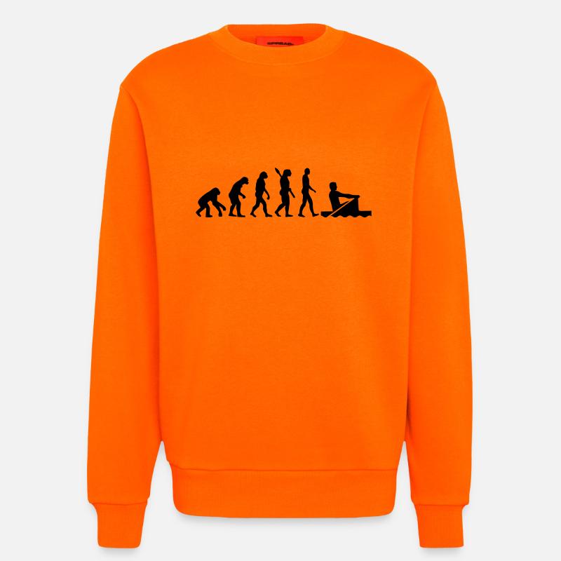 Evolution Aviron - Sweat bio décontracté fabriqué en UE - SUNSET ORANGE