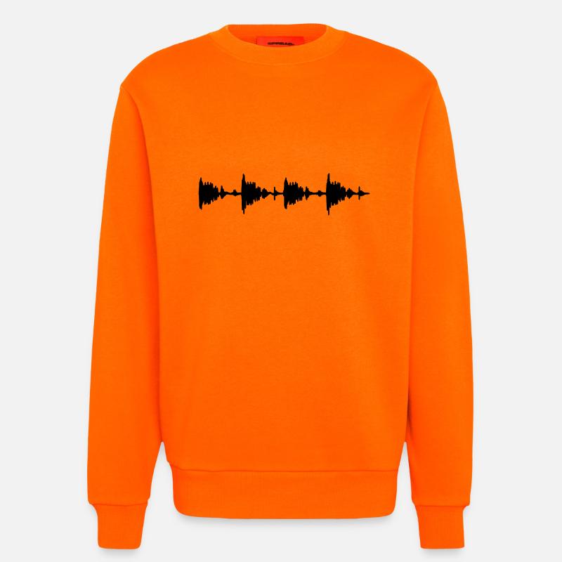 Waveform - Sample - Drumloop - Sweat bio décontracté fabriqué en UE - SUNSET ORANGE