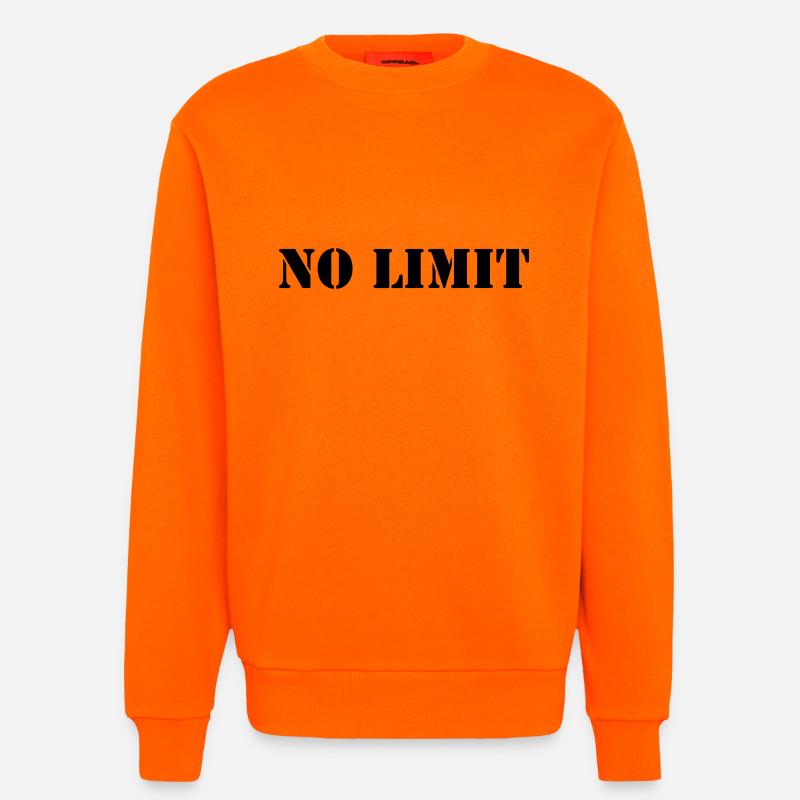 no_limit_01 - Sweat bio décontracté fabriqué en UE - SUNSET ORANGE