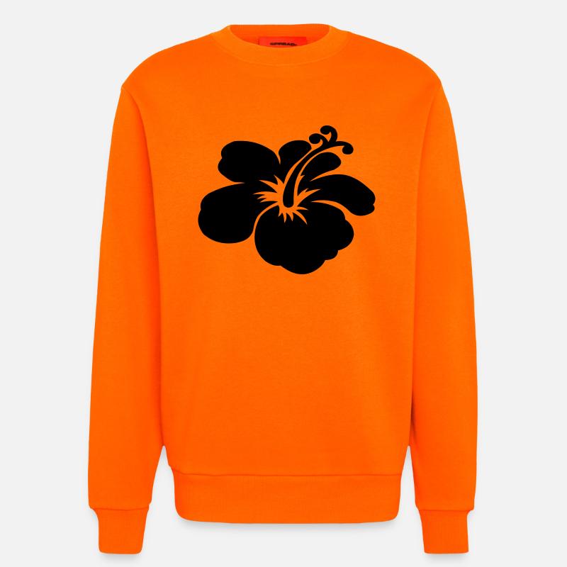 hibiscusblüte - Sweatshirt - made by SPREAD - SUNSET ORANGE