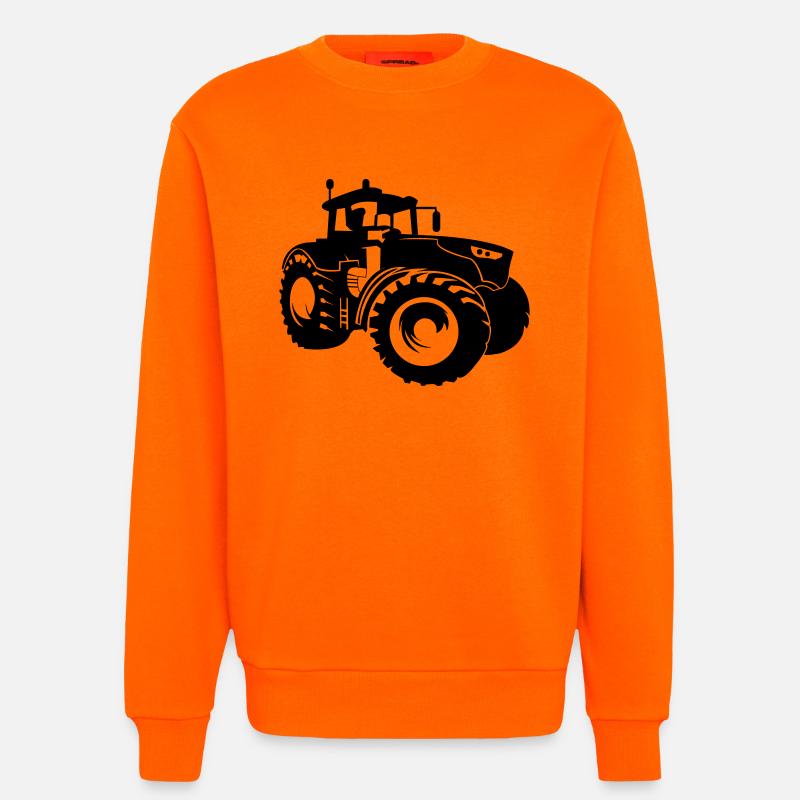traktor - Sweat bio décontracté fabriqué en UE - SUNSET ORANGE
