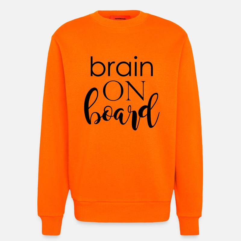 brain on board - Sweatshirt - made by SPREAD  - SUNSET ORANGE