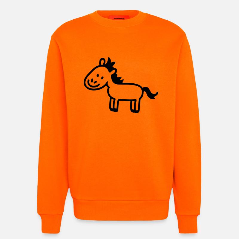 Pony Pferdchen - line - Sweatshirt - made by SPREAD  - SUNSET ORANGE