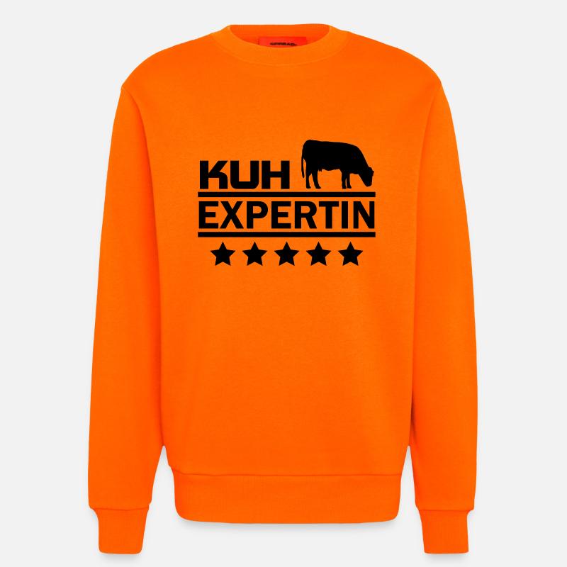 kuh experte - Sweatshirt - made by SPREAD  - SUNSET ORANGE