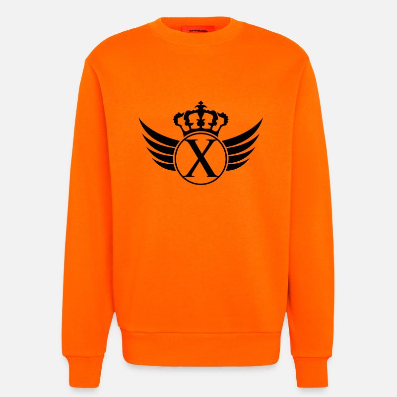 Buchstabe X Blazon - Sweatshirt - made by SPREAD  - SUNSET ORANGE