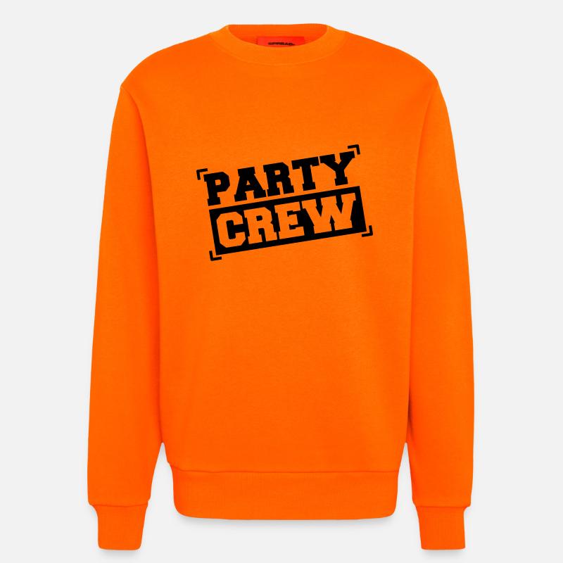 party_crew01 - Sweat bio décontracté fabriqué en UE - SUNSET ORANGE