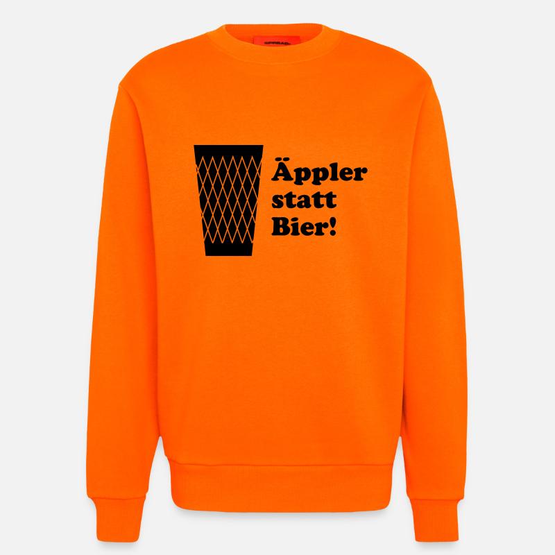 Äppler statt Bier - Sweatshirt - made by SPREAD - SUNSET ORANGE
