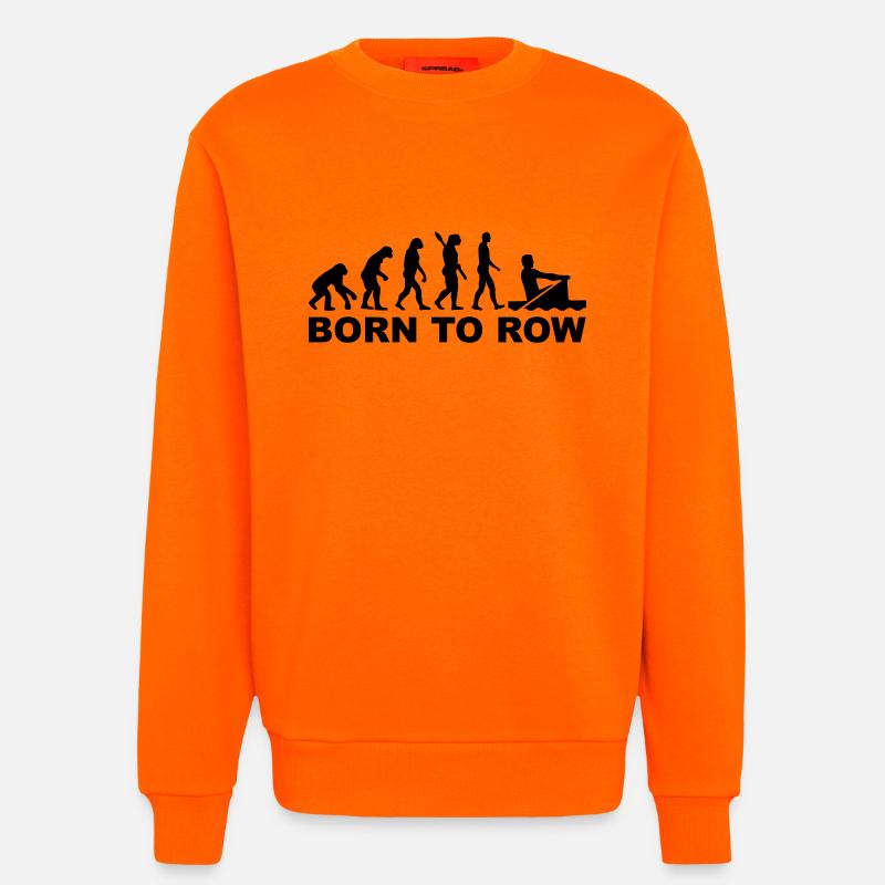Évolution Aviron - Sweat bio décontracté fabriqué en UE - SUNSET ORANGE