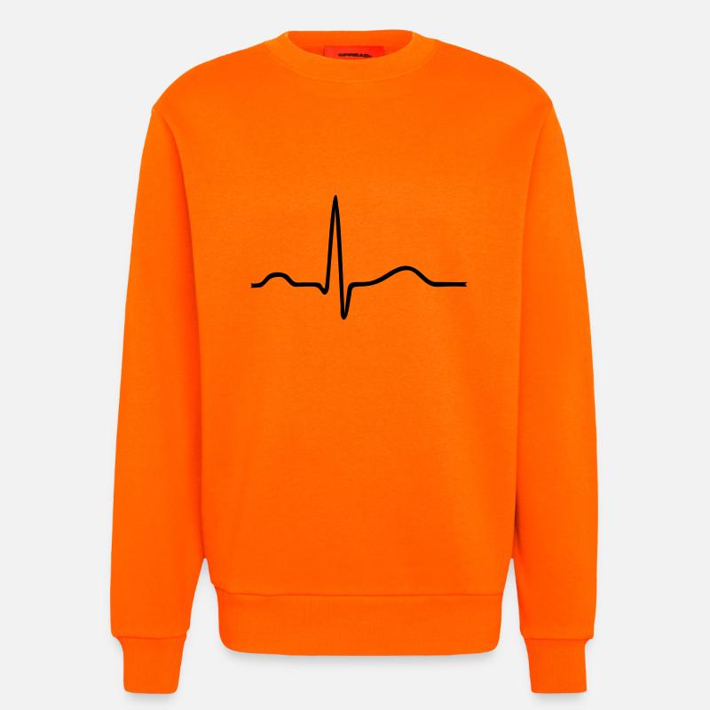 Sinusrhythmus EKG Herzschlag - Sweatshirt - made by SPREAD  - SUNSET ORANGE