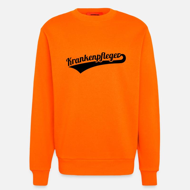 Krankenpfleger - Sweatshirt - made by SPREAD  - SUNSET ORANGE