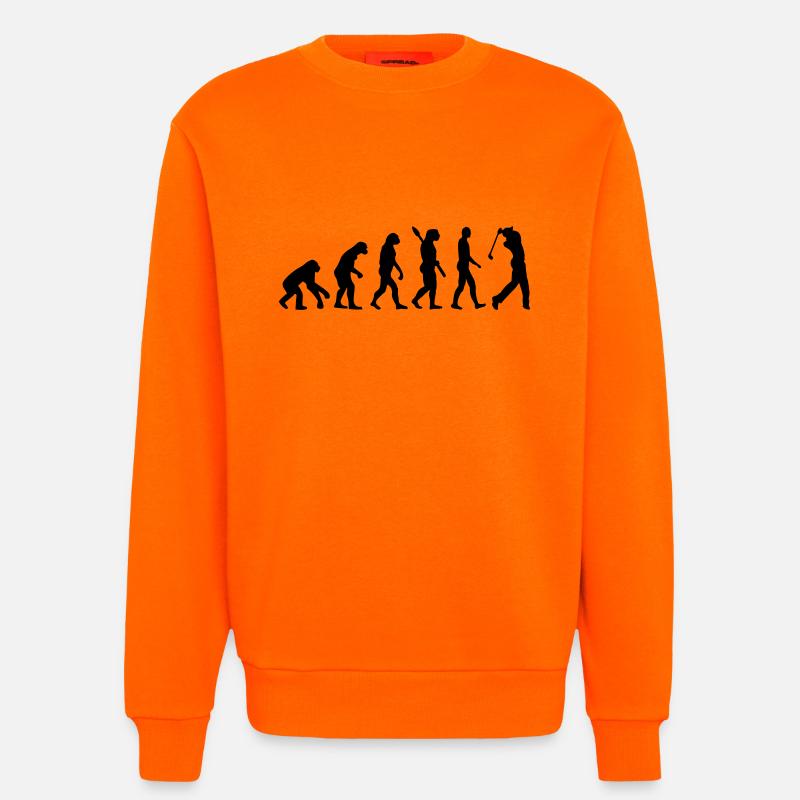 Evolution Golf - Sweatshirt - made by SPREAD - SUNSET ORANGE