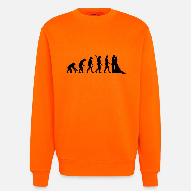 Evolution Wedding - Sweatshirt - made by SPREAD  - SUNSET ORANGE