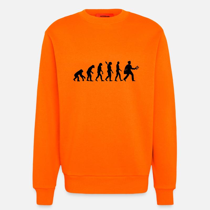 Evolution mailman - Sweatshirt - made by SPREAD  - SUNSET ORANGE