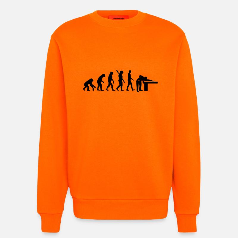 Evolution Billards - Sweatshirt - made by SPREAD  - SUNSET ORANGE