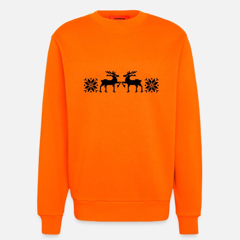 Norweger Muster - Sweatshirt - made by SPREAD  - SUNSET ORANGE