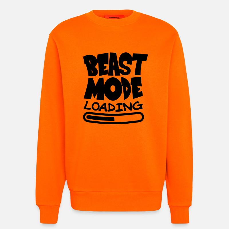 Beast ModeLoading Design - Sweatshirt - made by SPREAD  - SUNSET ORANGE